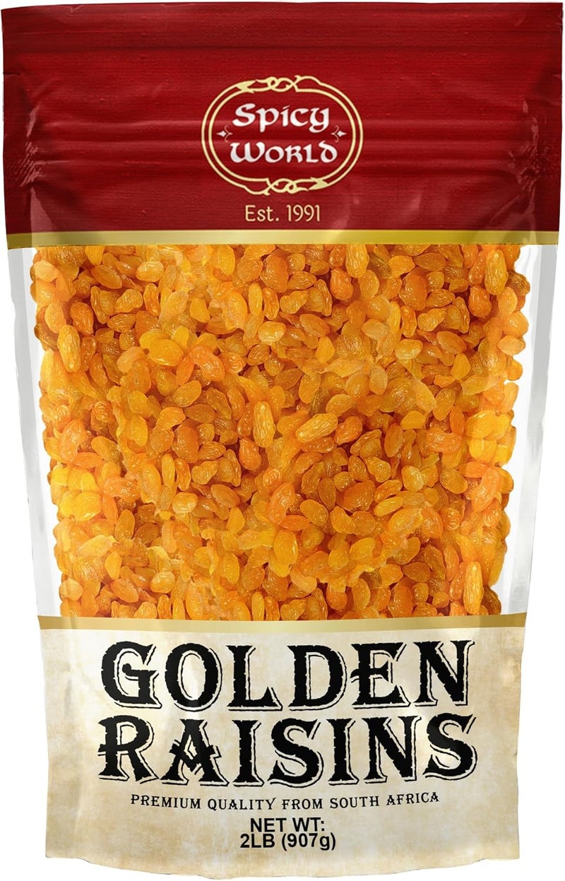 Spicy World Golden Raisins 2 LB Bag - Image 1